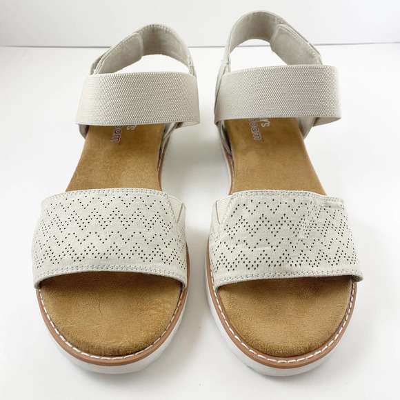 Bobs by Skechers Desert Kiss/Off white w/ Memory Foam Slingback Sandal US 10 - Picture 2 of 10